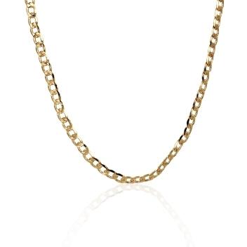 CORRENTE ELO GRUMET TRABALHDADA BANHADA A OURO 18K