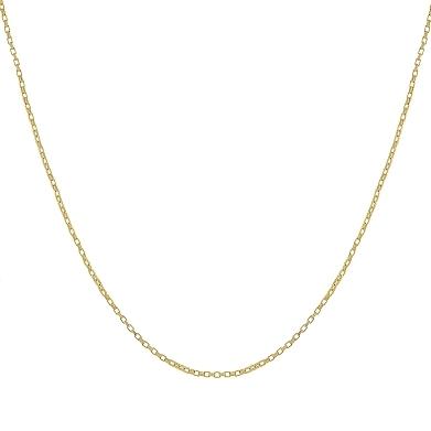 Corrente tijolinho fino pequeno banhado a ouro 18K