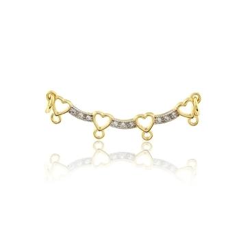 PINGENTE CANGA CRISTAL 4  FILHOS BANHADO A OURO 18K
