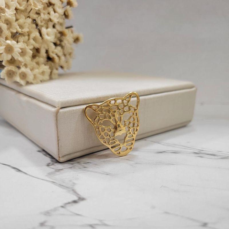 PINGENTE ONCA BANHADO A OURO 18K