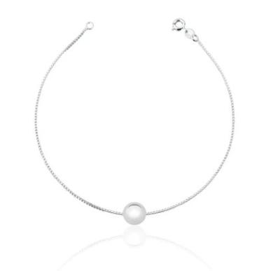 PULSEIRA DE PRATA 925 VENEZIANA COM UMA BOLINHA