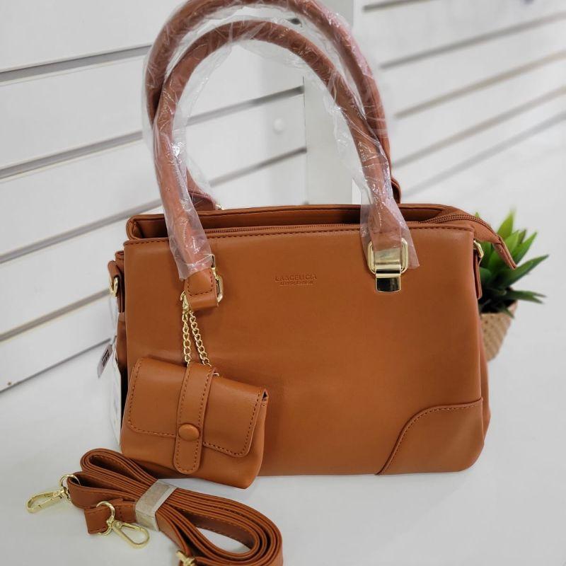 Bolsa feminina la & celicia cor marrrom FN- 20776