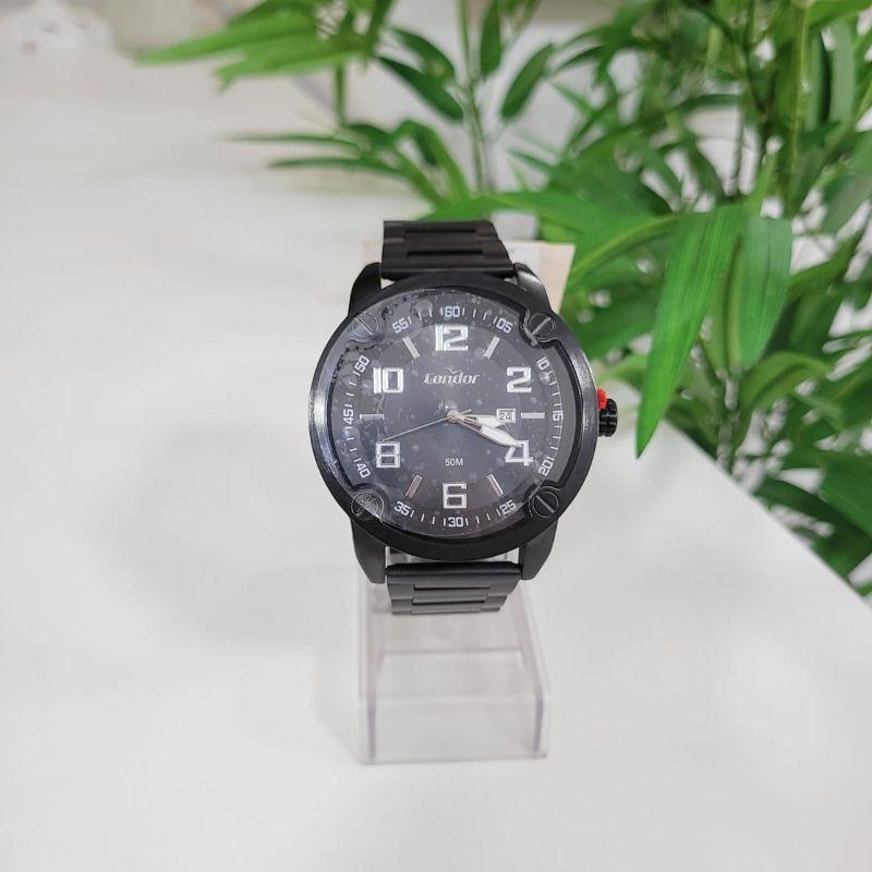 Relogio analogico todo preto COPC32DW/K4P com numeros grandes masculino