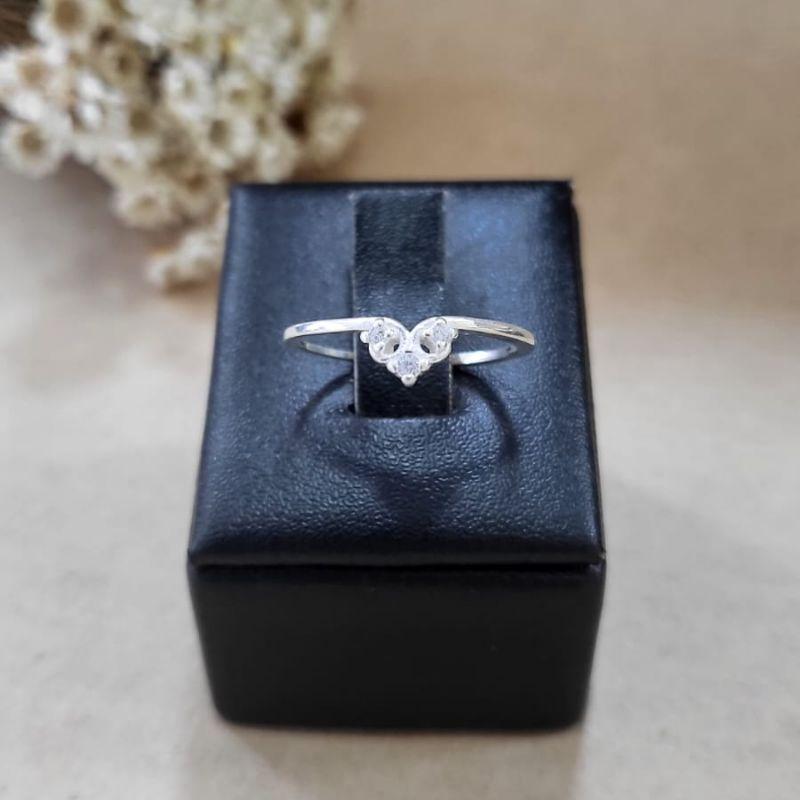 Anel triade com zirconia  prata 925