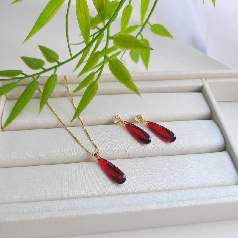 CONJUNTO GOTA LONGA VERMELHA