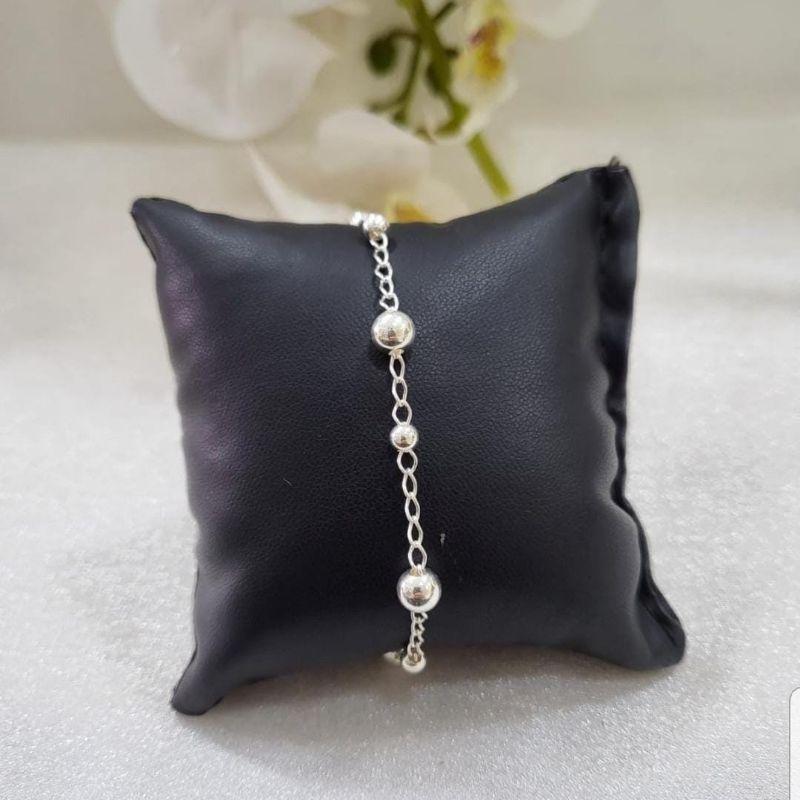 PULSEIRA BOLINHAS PRATA 925