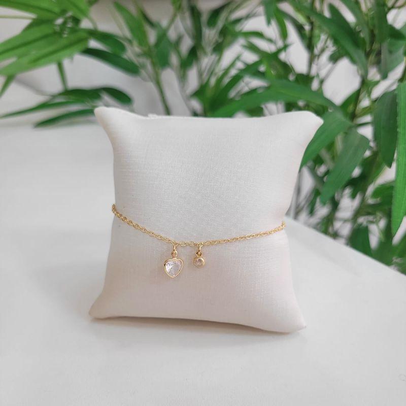PULSEIRA CORACAO ZIRCONIA CRISTAL
