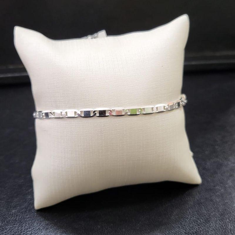 Pulseira masculina piastrine elos largo f80 prata 925