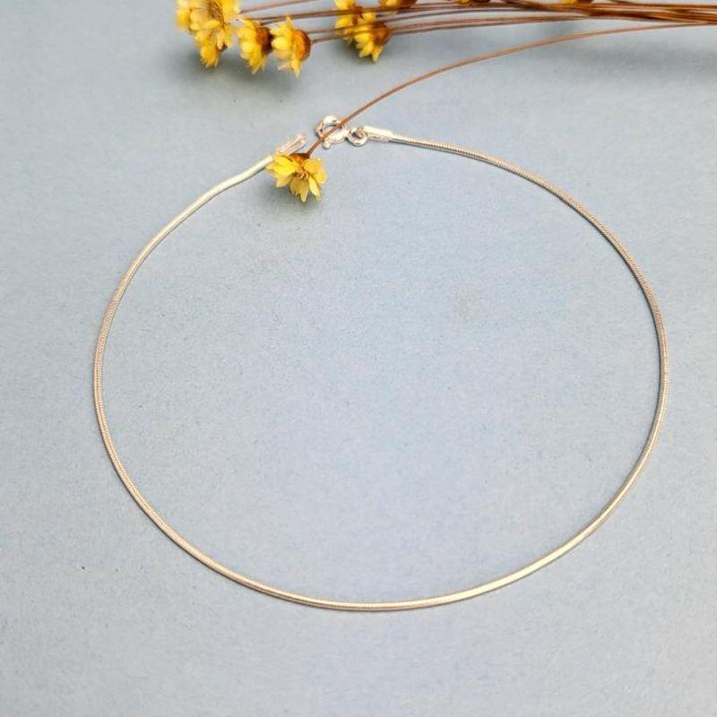 TORNOZELEIRA DE PRATA 925 RABO DE RATO TAM23CM