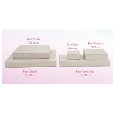 EXPOSITOR COURINO BEGE KIT BASE COM 5 PEÇAS DE 6x6, 9x9, 10x20, 15x15 E 20x20CM 