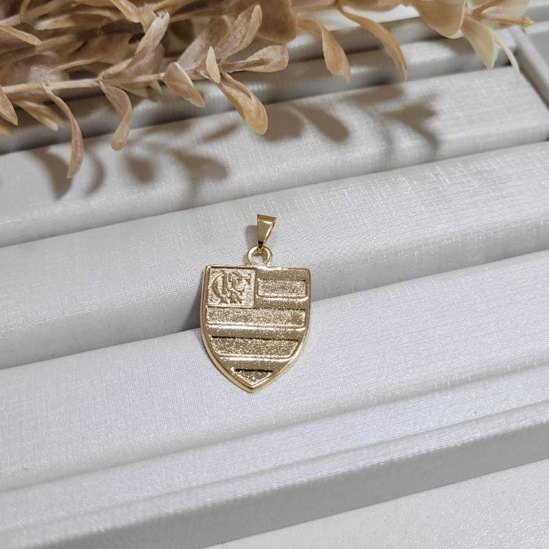 PINGENTE FLAMENGO BANHADO A OURO 18K