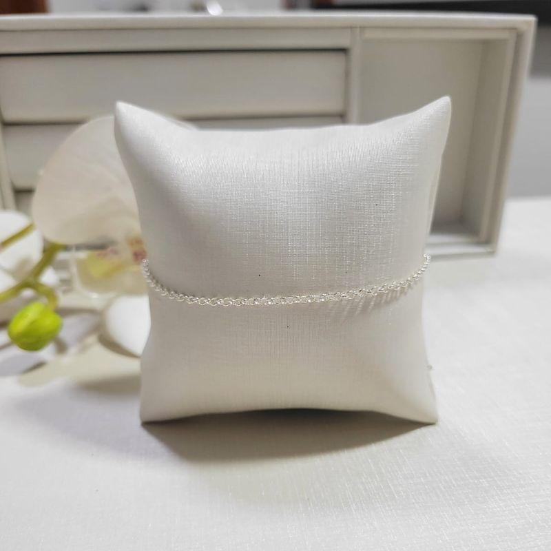 TORNOZELEIRA DE PRATA 925 ELO PORTUGUÊS TAM25CM