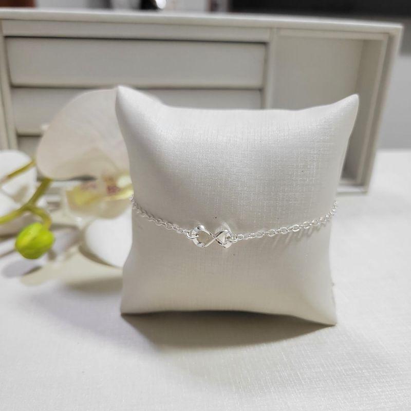 TORNOZELEIRA DE PRATA 925 INFINITO TAM25CM