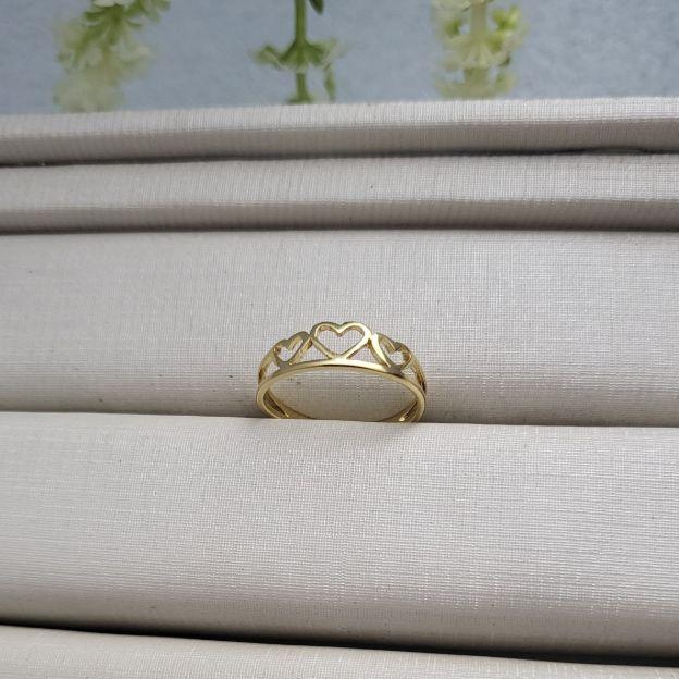 ANEL 3 CORACOES VAZADOS