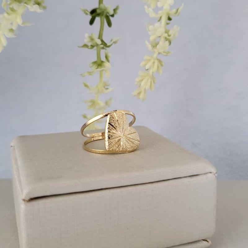 ANEL  CORACAO LADO DIAMANTADO