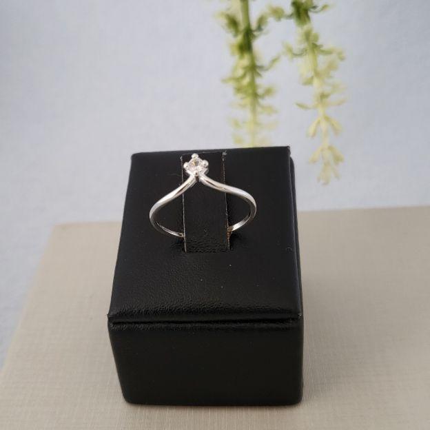 ANEL SOLITARIO PEDRA PRATA