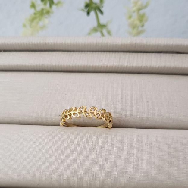 ANEL FOLHINHAS C/ ZIR