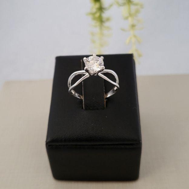 ANEL SOLITARIO PEDRA PRATA