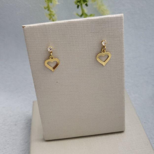 BRINCO BASE ZIRCONI COM CORACAO VAZADO