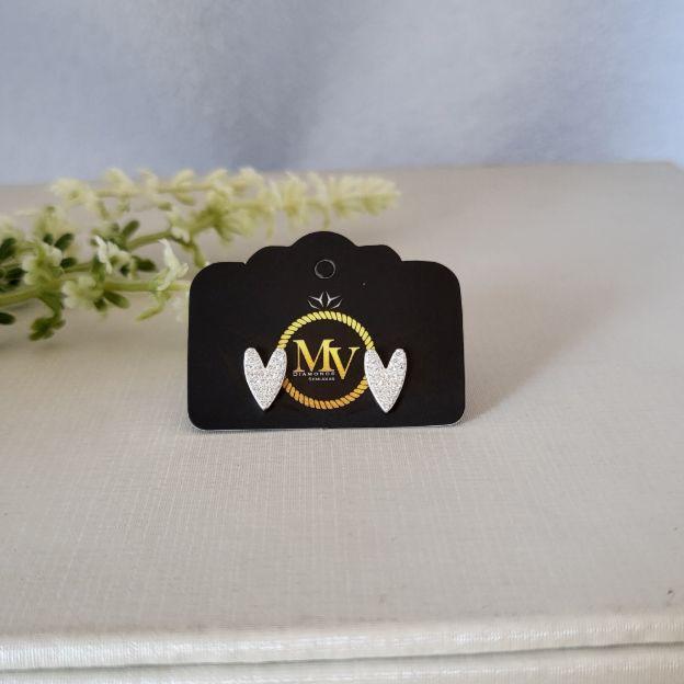 BRINCO PRATA CRAVEJADO CORACAO G