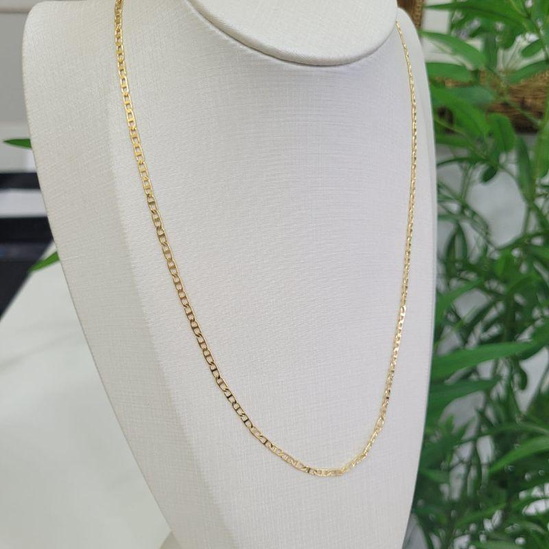 CORRENTE ELO GUTTI FINO BANHADA A OURO 18K TAM45CM