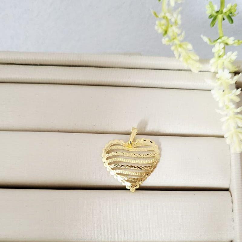 PING CORACAO DIAMANTADO BORDAS TRABALHADAS