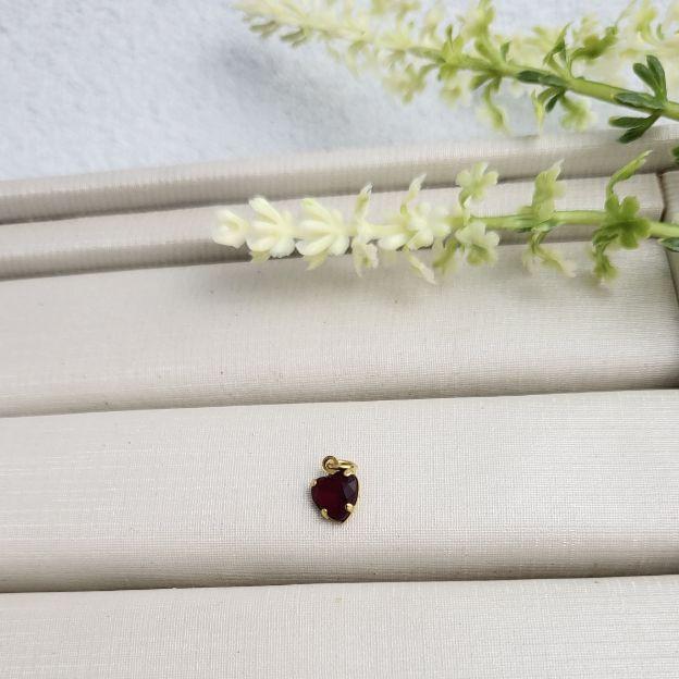 PINGENTE PONTO DE LUZ CORACAO VERMELHO