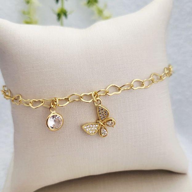 PULSEIRA BORBOLETA ZIRCONIA