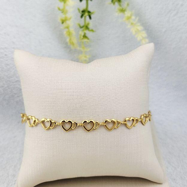 PULSEIRA CORACOES LISO DUPLO