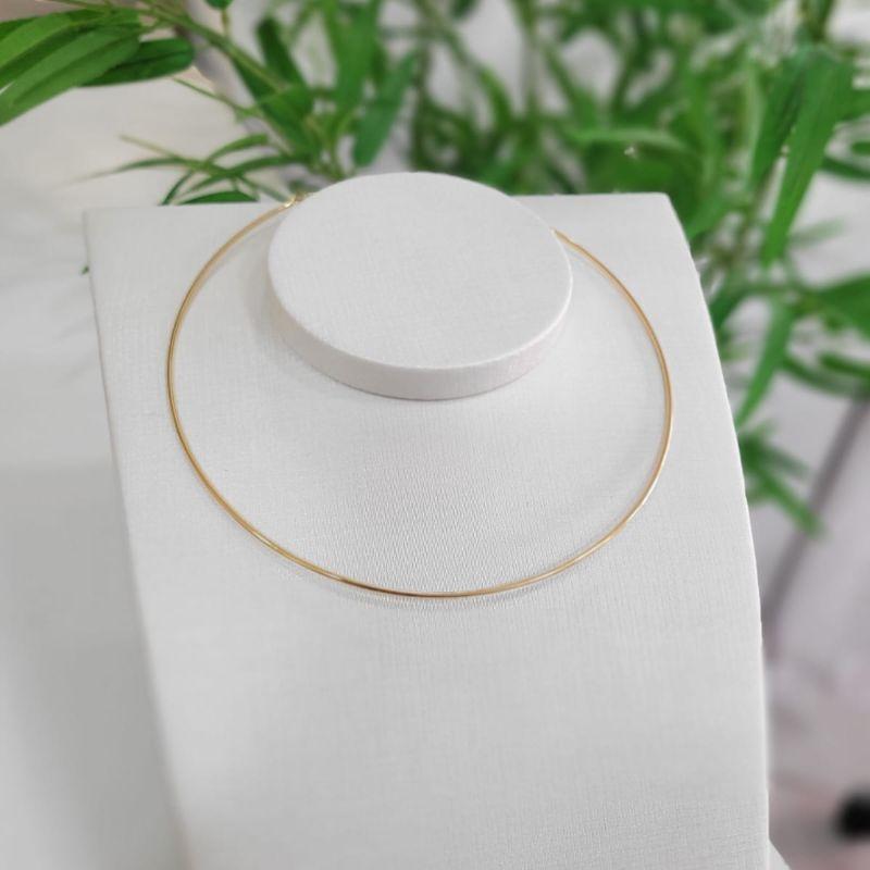 Aro fino com fechamento banhado a ouro 18k