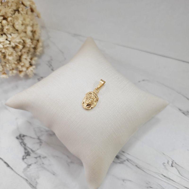 PINGENTE FACE DE CRISTO PEQUENA BANHADO A OURO 18K
