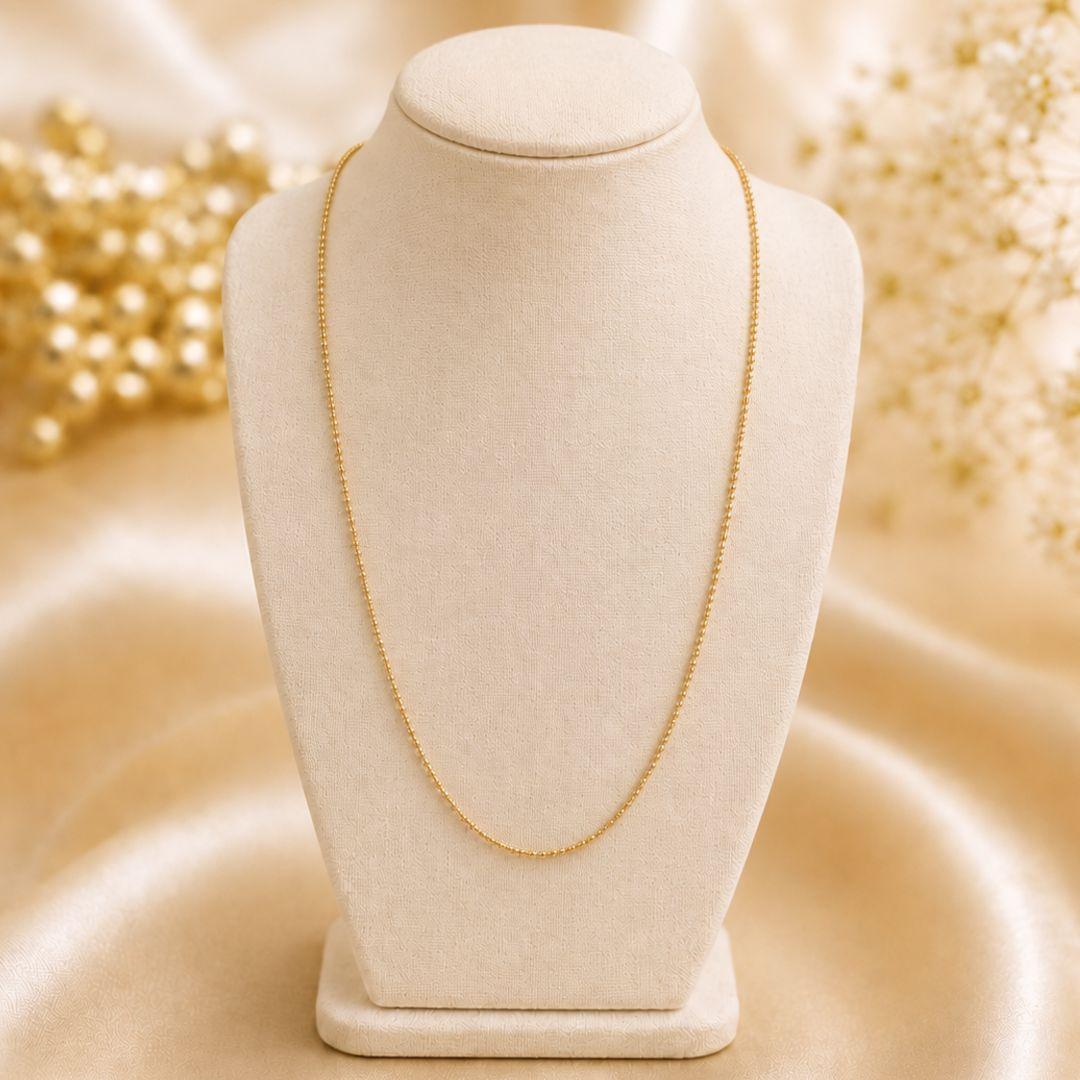 Corrente elo portugues 2,5mm banhado a ouro 18K