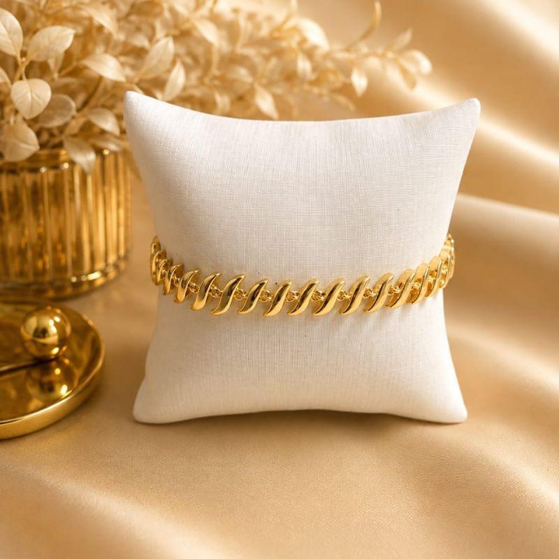 Pulseira escama banhado a ouro 18K TAM 18cm